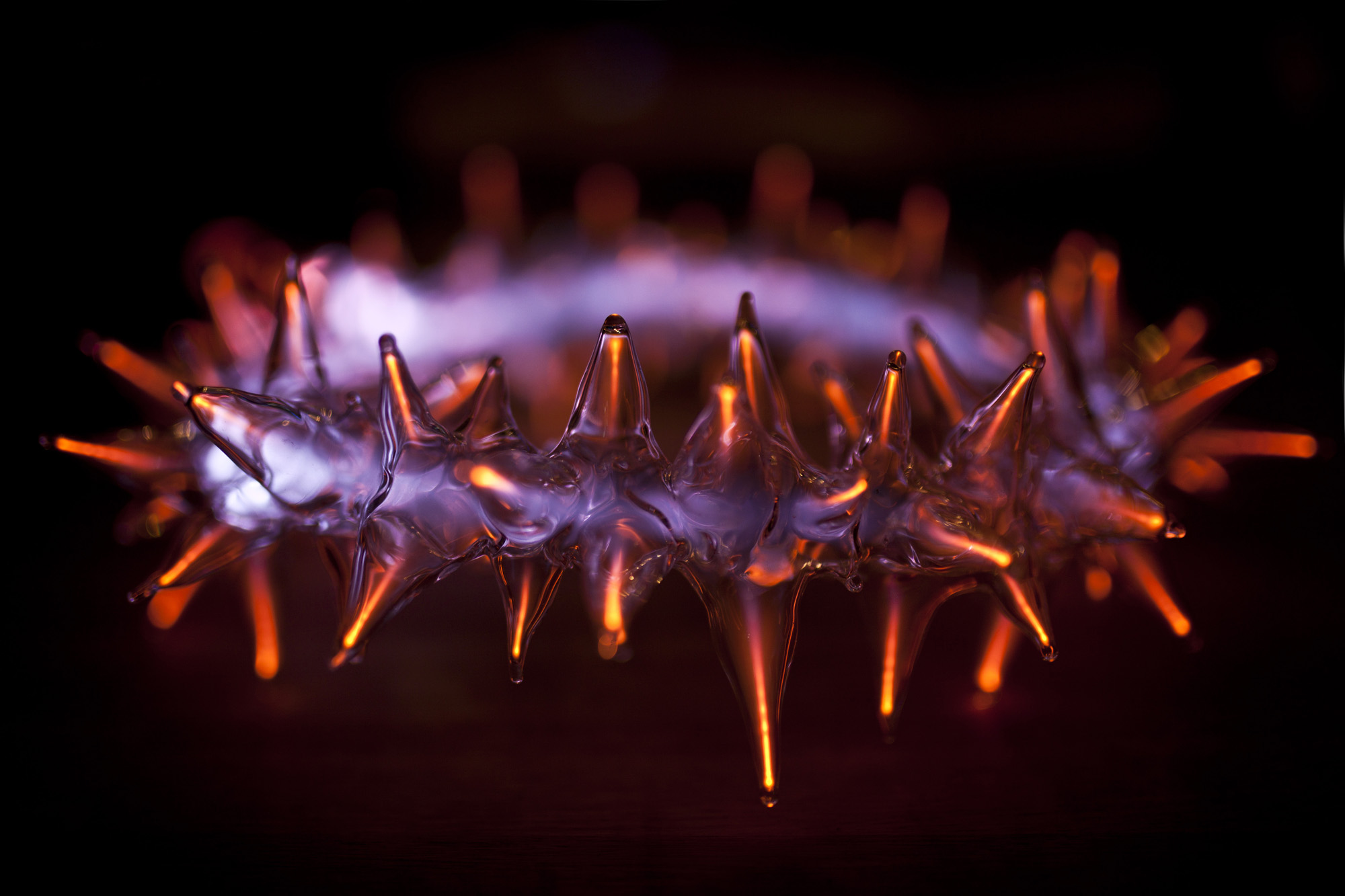 Polish plasma neon art Crown of thorns